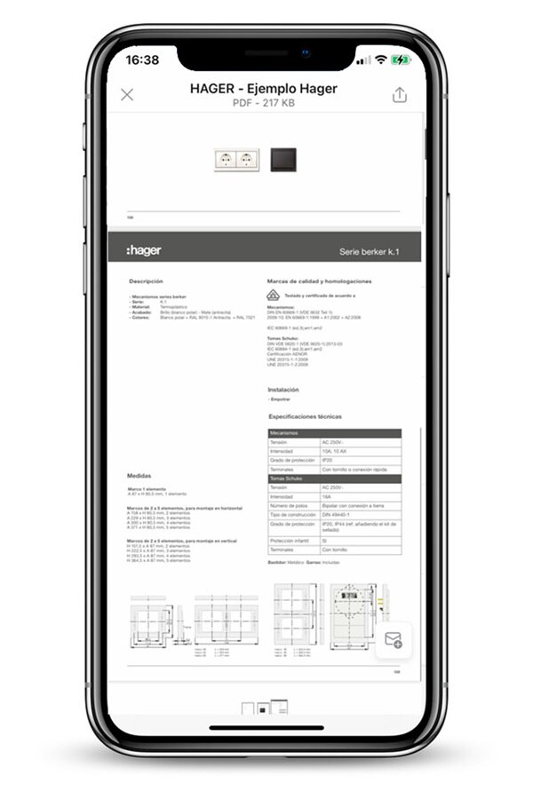 Series hager app ejemplo 2