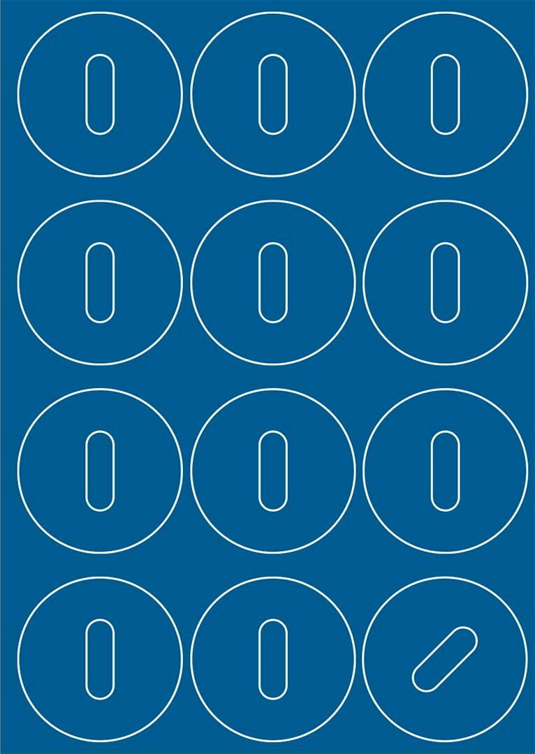 Ilustración de múltiples tomas de corriente redondas sobre un fondo azul