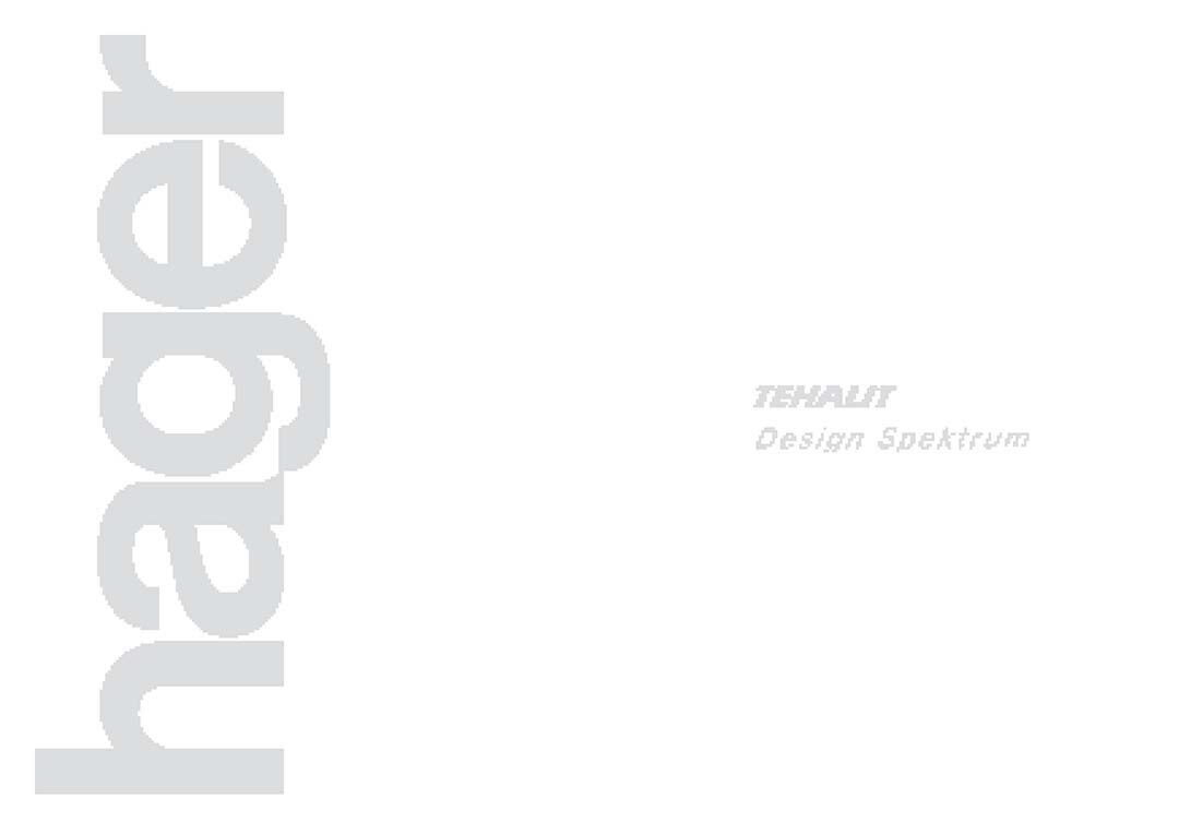 Logo de Hager desvanecido con el eslogan 'Design Spektrum' indicando un espectro de posibilidades de diseño