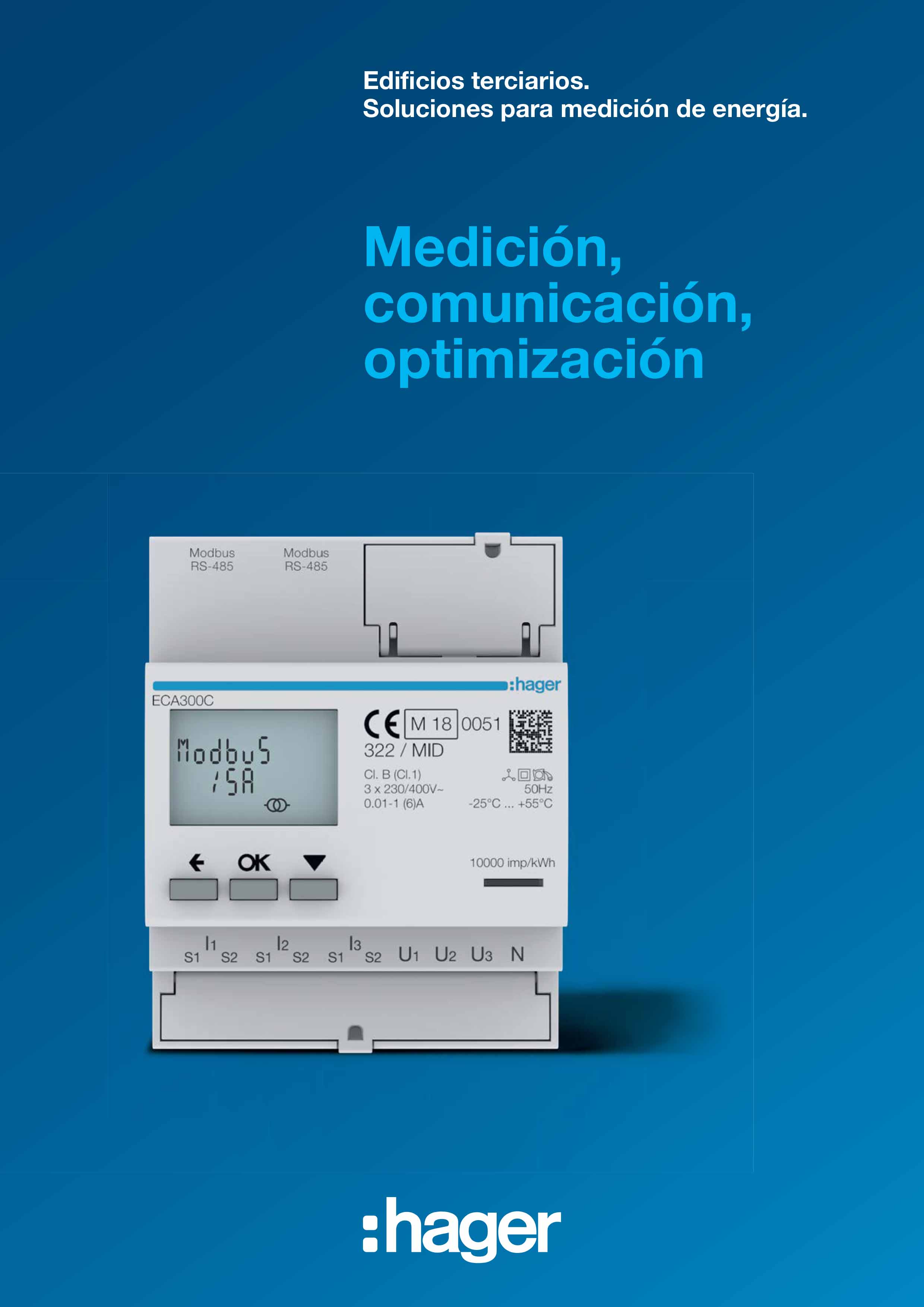 Medidor de energía Hager para la gestión del consumo eléctrico en edificios comerciales