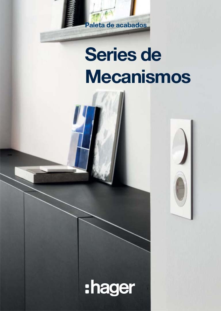 Enchufe eléctrico de pared y dimmer giratorio de Hager en una pared interior moderna