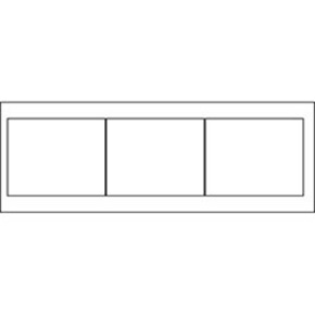 berker K.1 / 3 módulos hotizontal