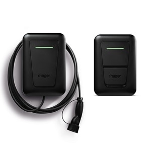 bornes de recharge witty en noir avec câble et avec prise