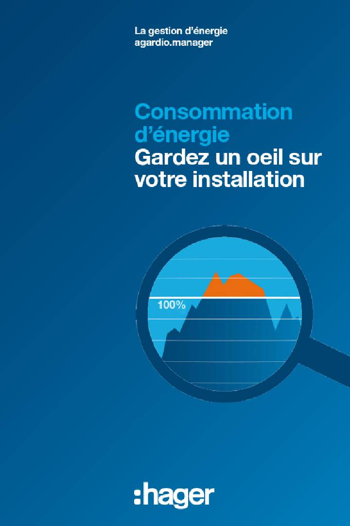 Brochure Hager sur agardio manager pour contrôler la gestion de l'énergie