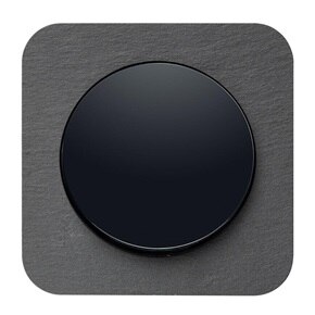 interrupteur Q.1 touche noir et plaque de recouvrement en béton