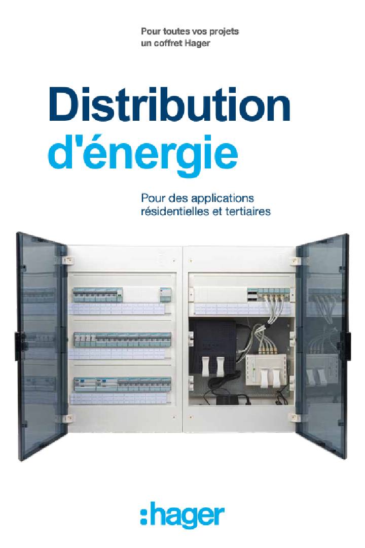 Brochure coffret de distribution d'énergie Hager pour applications résidentielles et tertiaires