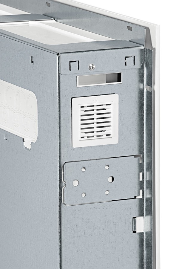 Detailansicht Belüftung im Feldverteiler Unterputz von Hager