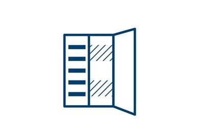 Illustration Leitungsöffnungen des Feldverteilers Unterputz von Hager