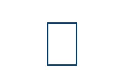 Illustration Kunststofftür mit oder ohne Lüftungsschlitze für Feldverteiler Unterputz von Hager