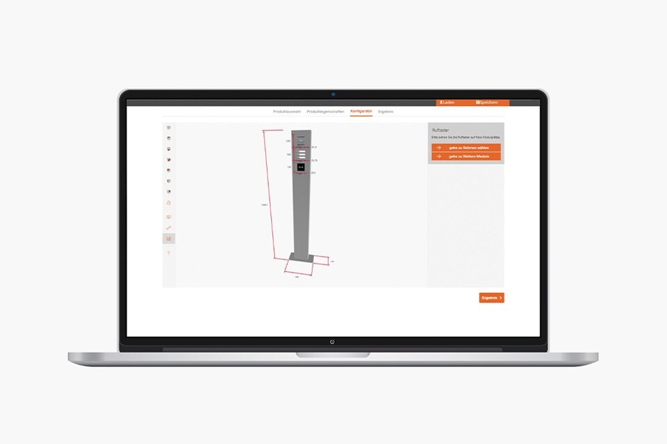 Écran d'ordinateur portable affichant l'interface logicielle de Hager pour la conception de systèmes électriques