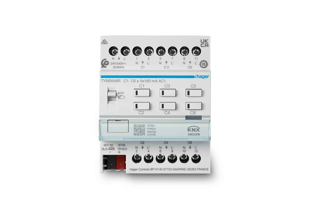 Actionneur de chauffage 6 canaux KNX Secure
