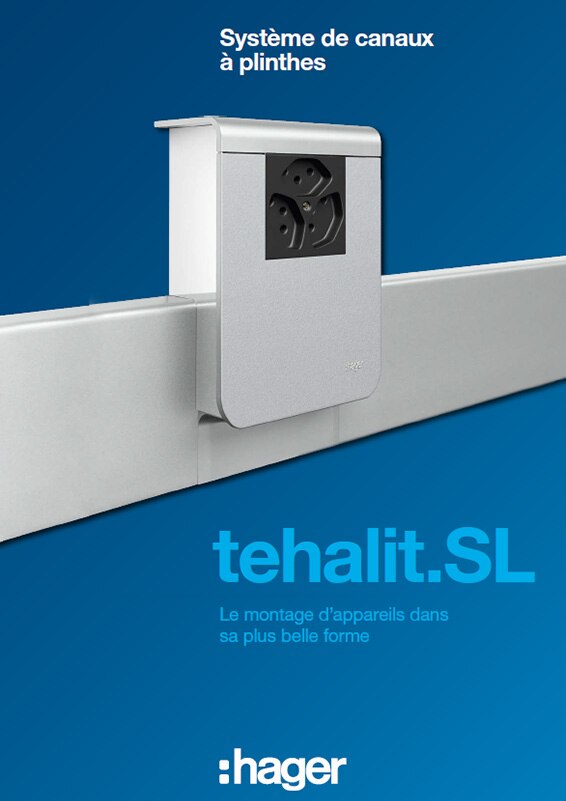 Système de plinthes Hager tehalit.SL avec prises électriques intégrées