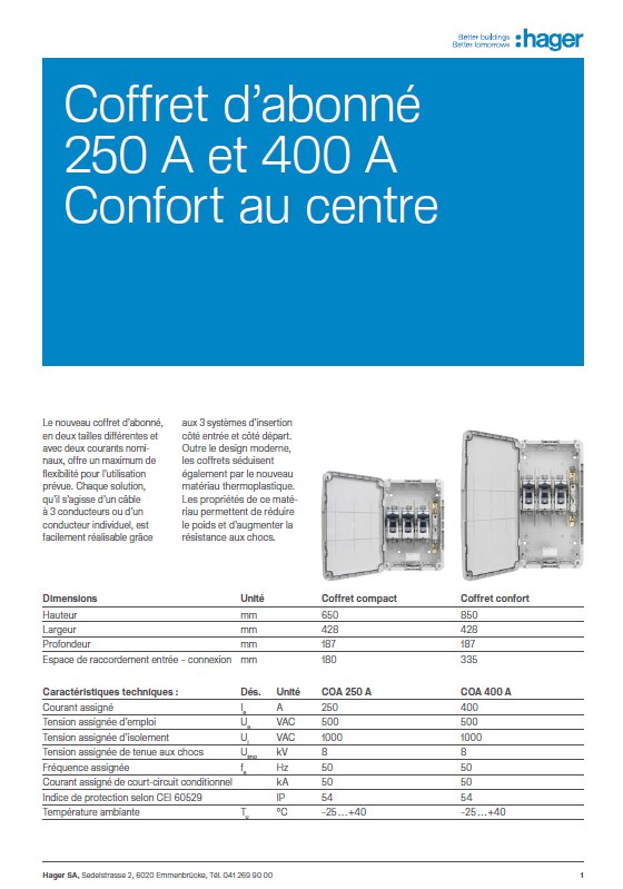 Coffret d'abonné
