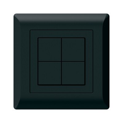 interrupteur rectangulaire noir quatre boutons