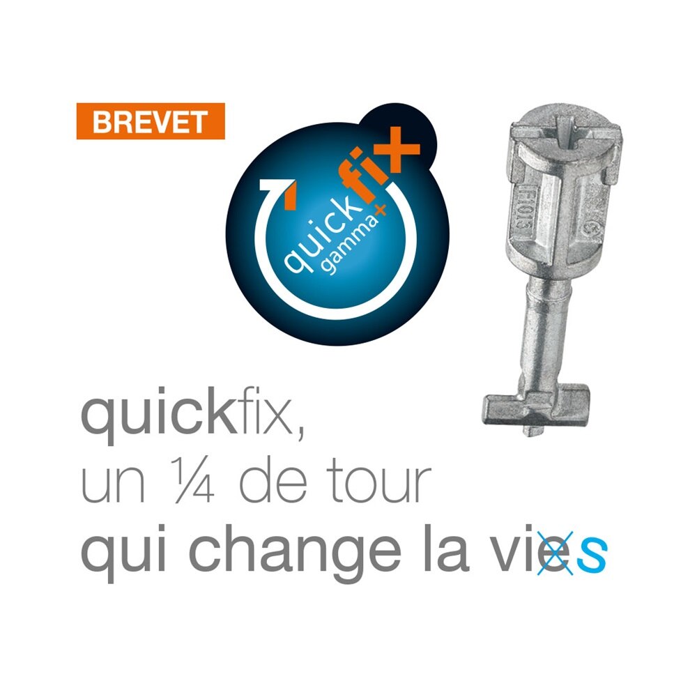 Quickfix, fixation tableau électrique, brevet hager