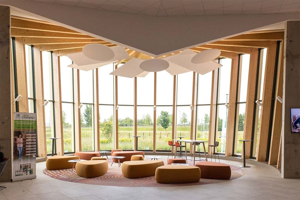 projet innovant, espace d'accueil, credit agricole beauvais, solutions hager