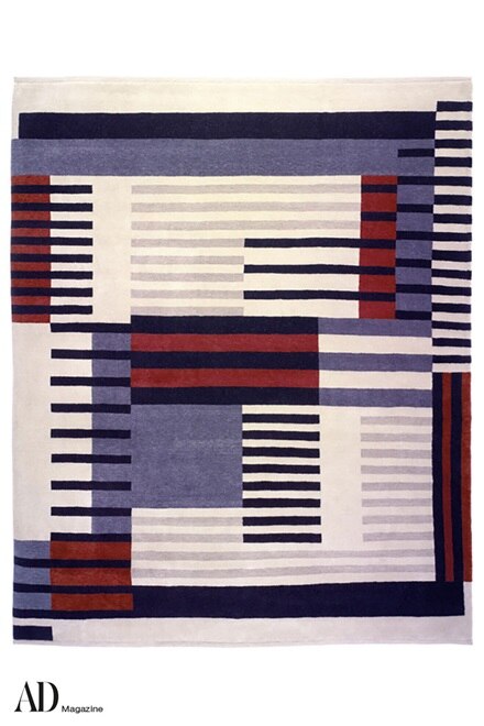 tapis motif bauhaus, style 1930, hager