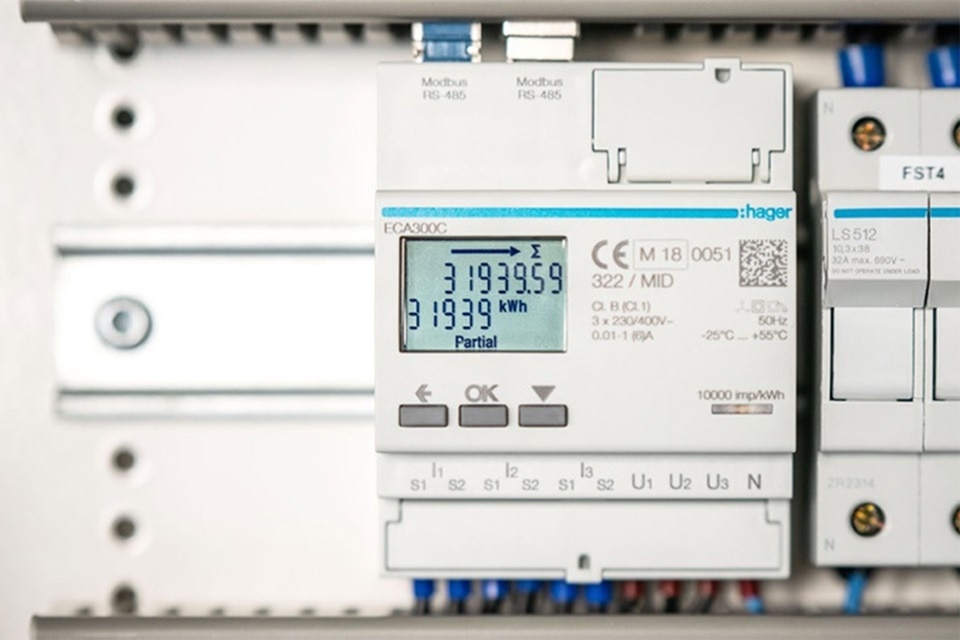compteur electrique Hager dans tableau
