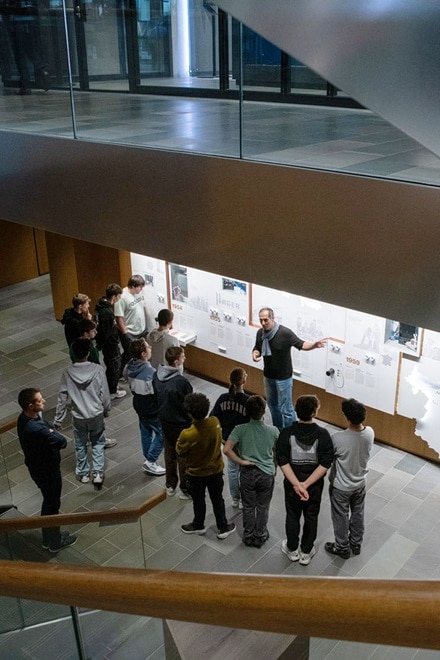Visite du Hager Forum des élèves de seconde du Lycée Schwilgué de Sélestat