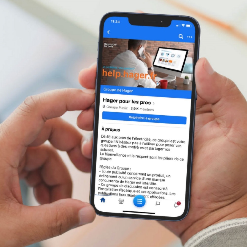 Groupe Facebook, Hager pour les Pros