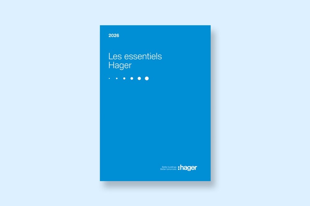 Couverture du catalogue 20/80 Les essentiels de Hager qui regroupe les produits les plus recherchés du catalogue général