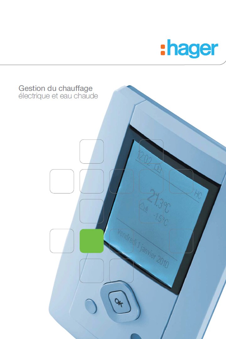 Hager catalogue gestion du chauffage électrique et eau chaude