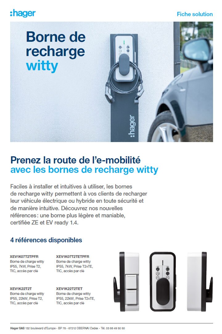 Hager fiche argumentaire borne witty