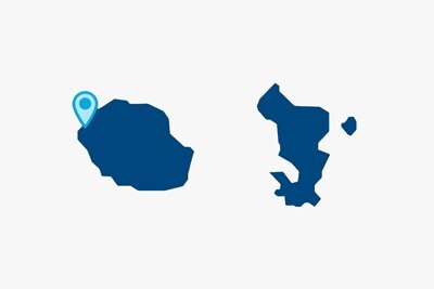 Situation géographique du contact commercial Hager dans l'océan Indien