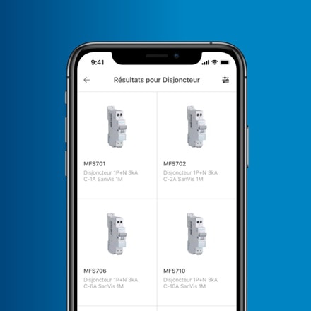Application pour schema electrique Hager Ready, catalogue