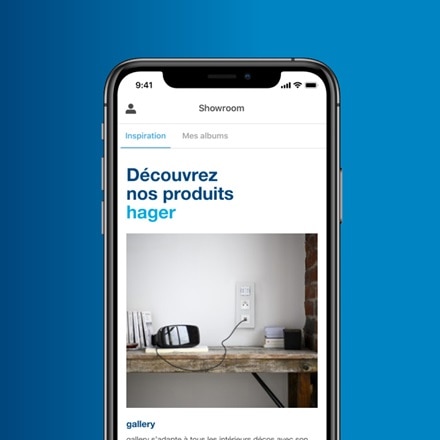 Application pour schema electrique Hager Ready, showroom
