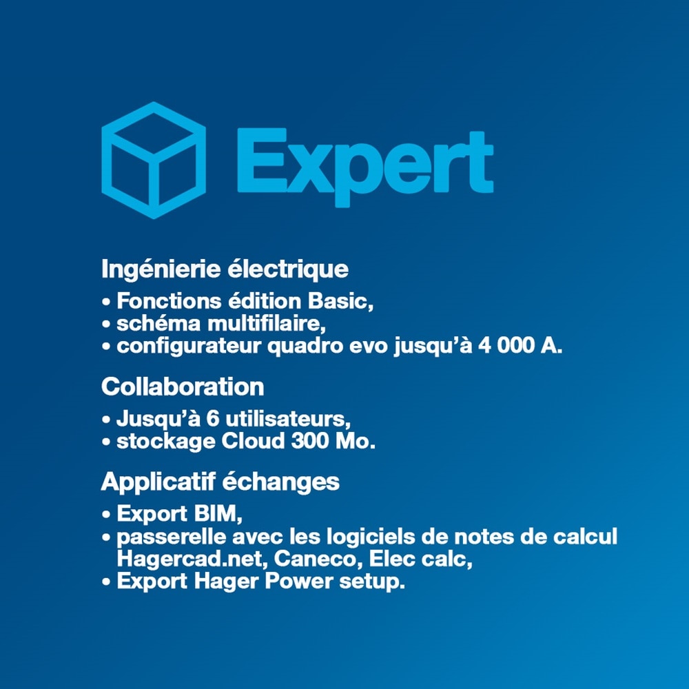 Descriptif logiciel Hagercad édition Expert de Hager