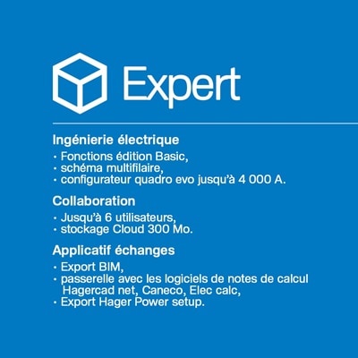 Descriptif logiciel Hagercad édition Expert de Hager