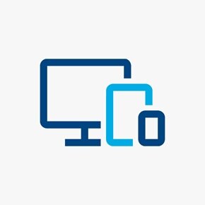 pictogramme Hager représentant les ordinateurs, tablettes et smartphones