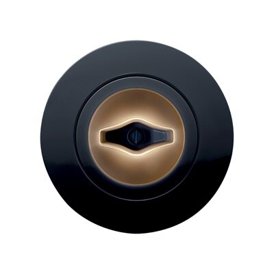 appareillage mural 1930 de Hager, plaque et interrupteur nuit, bouton lumineux position 1, 2 et 3