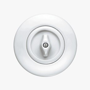 appareillage mural 1930 de Hager, plaque et interrupteur porcelaine de Rosenthal™ alba