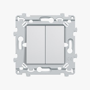 appareillage mural essensya de Hager, interrupteur double pure