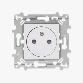 appareillage mural essensya de Hager, prise affleurante 2P + T pure