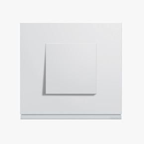 appareillage mural gallery de Hager, finition pure avec interrupteur pure