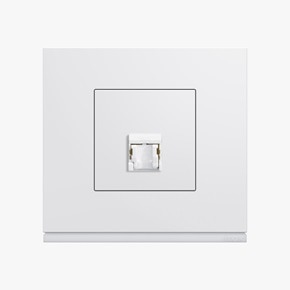 Prise RJ45 cat.6A STP gallery de Hager, finition pure