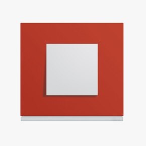 appareillage mural gallery de Hager, finition églantine avec interrupteur pure