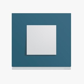 appareillage mural gallery de Hager, finition river avec interrupteur pure