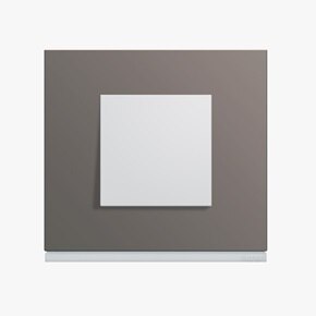 appareillage mural gallery de Hager, finition taupe avec interrupteur pure