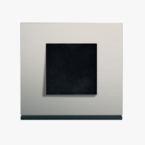 appareillage mural gallery de Hager, finition antique alu avec interrupteur night