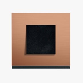 appareillage mural gallery de Hager, finition copper alu avec interrupteur night