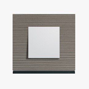 appareillage mural gallery de Hager, finition grey wood avec interrupteur pure