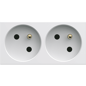 Prise double spéciale goulotte