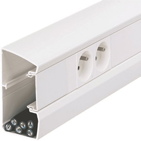 goulotte apparreillable en pvc, électricité, tertiaire, Hager