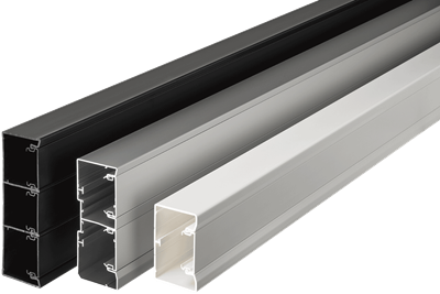 gamme de goulottes en pvc et alu Hager, électricité, tertiaire