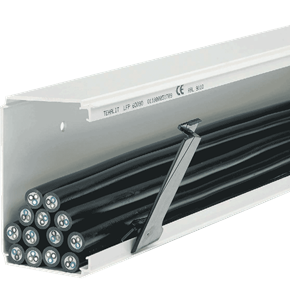 cheminement de câbles, goulotte LFF Hager, agrafe coulissante