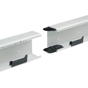 cheminement de câbles, goulotte LFF Hager, éclisses rétractables